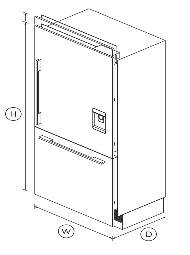 FISHER PAYKEL RS9120WRU2 Integrated Refrigerator Freezer - 1