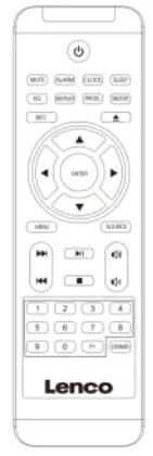 Lenco MC 175SI DAB Plus and FM Radio with CD Player USB and Bluetooth - Remote control