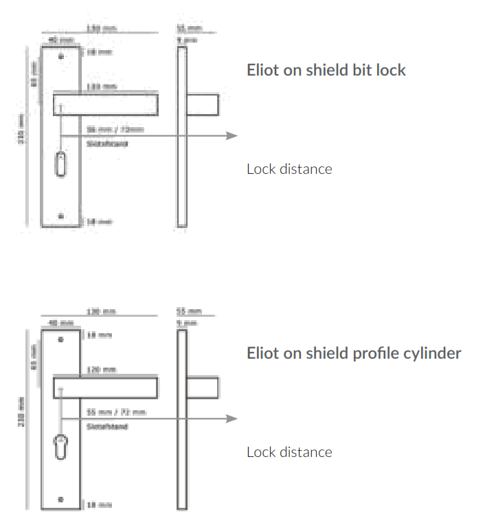 DEURKLINK Eliot On Shield Matte Black 72mm - fig2