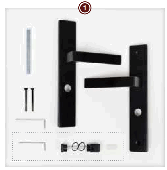 DEURKLINK Eliot On Shield Matte Black 72mm - figf