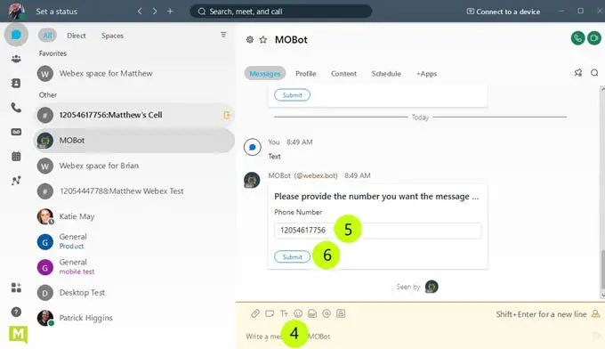 VEXUS Connect with Webex SMS 101 - Figure 3