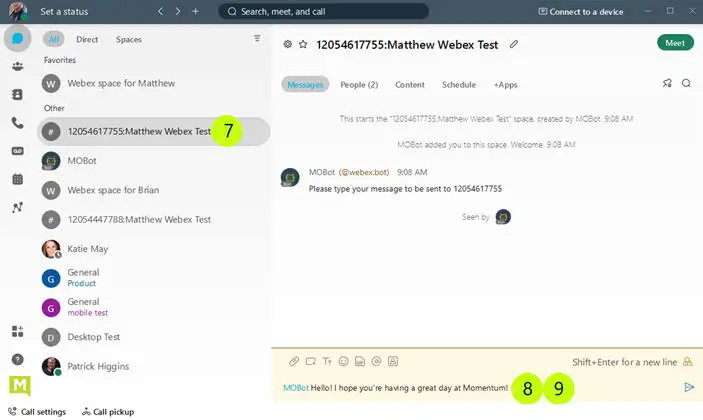 VEXUS Connect with Webex SMS 101 - Figure 4