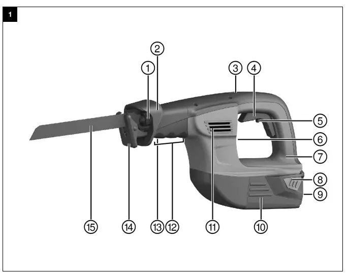 HILTI WSR 36-A Reciprocating Cordless Saw - Figure 1