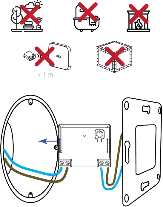 U PROX Wireless Relay AC Module - DEVICE PLACEMENT
