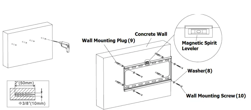 avsl SF201 Fixed TV Wall Brackets-FIG3