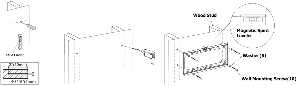 avsl SF201 Fixed TV Wall Brackets-FIG4