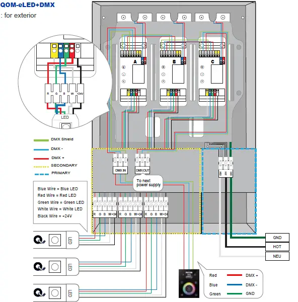 Q-TRAN QOM-eLED+DMX LED Power Supply 16