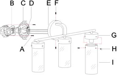 ZEVNI A04767W3 Conny 21.5-in 3-Light Black-Brass Modern-Contemporary Vanity Light-02