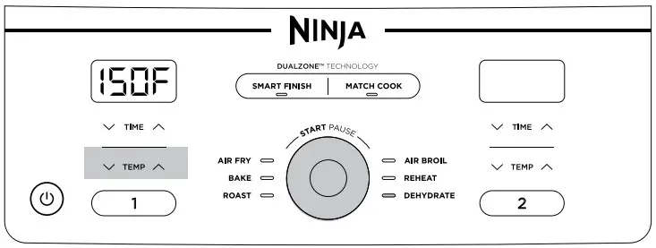 PAUSING BOTH ZONES
AT THE SAME TIME
1 To pause time in the SMART FINISH
mode, or to pause both zones in dual zone
cooking, press center of dial.
2 To resume cooking, press center of dial again.