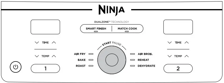 DURING DUAL ZONE COOKING