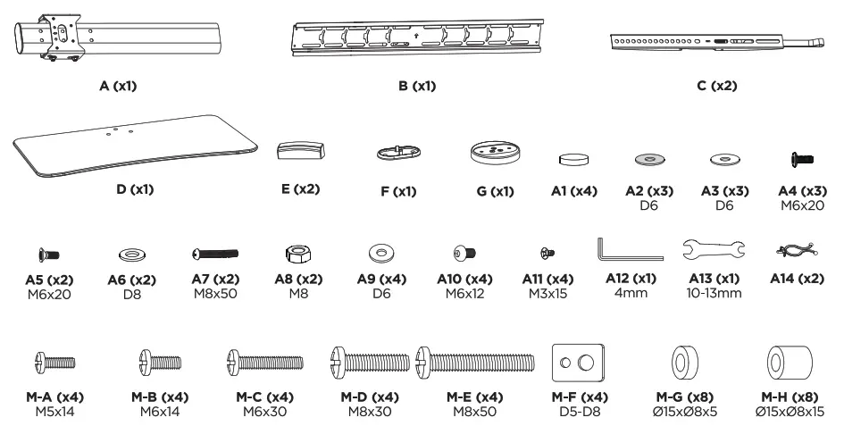 alza APW-EGTTS310B 32 Inch TV Stand - 1