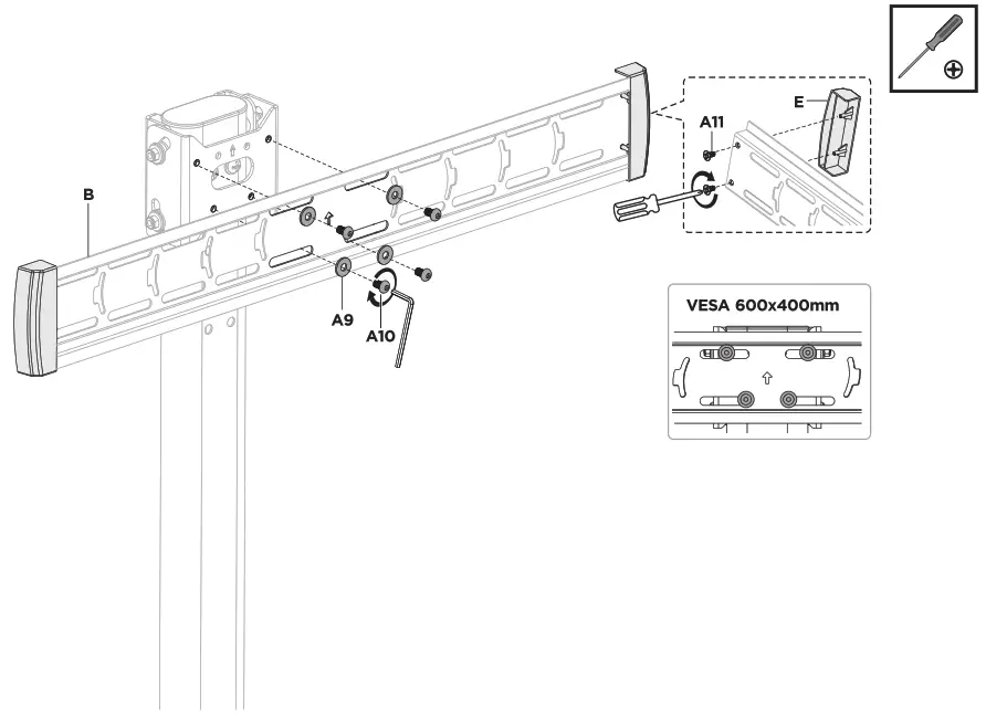 alza APW-EGTTS310B 32 Inch TV Stand - 5