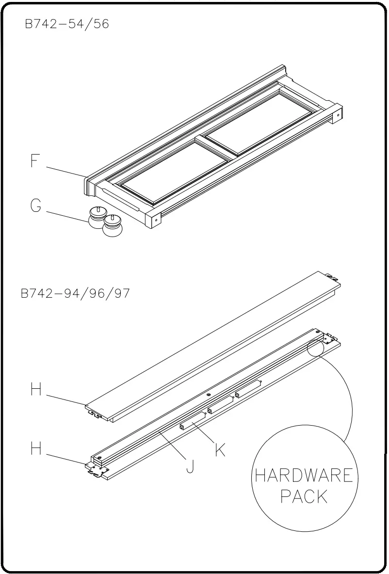 ASHLEY B74254 Robbinsdale Queen Panel Footboard - fig 2