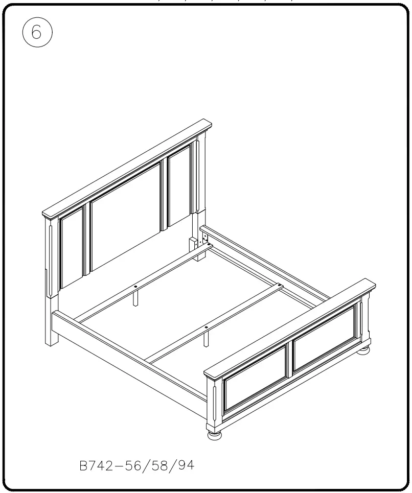 ASHLEY B74254 Robbinsdale Queen Panel Footboard - fig 7