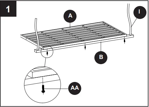 allen plus roth GSS00405A Mclean Hanging Daybed C1