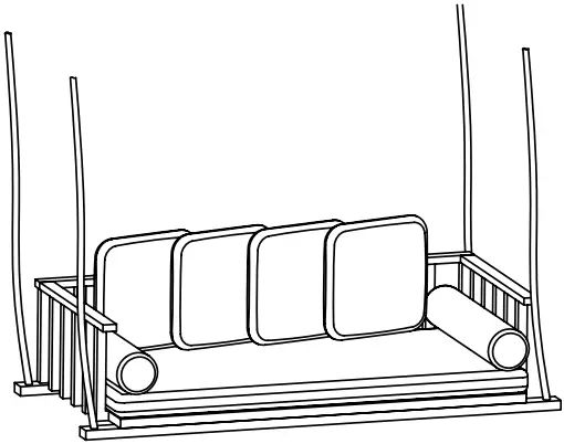 allen plus roth GSS00405A Mclean Hanging Daybed