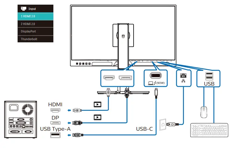 PHILIPS 27B1U7903 Brilliance 7000 Professional Monitor - DisplayPort