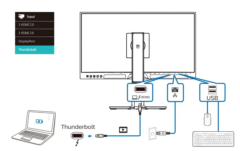PHILIPS 27B1U7903 Brilliance 7000 Professional Monitor - button