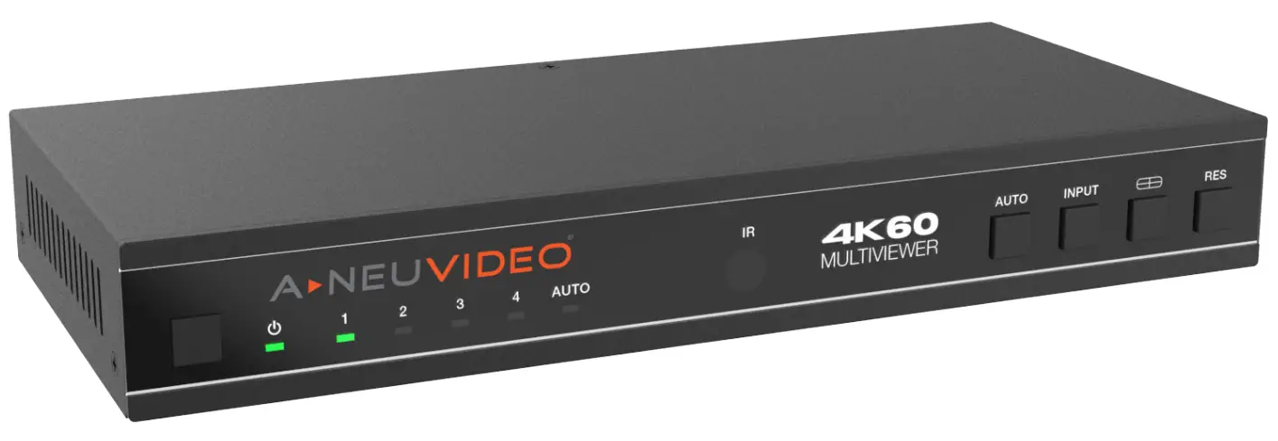 A-NEUVIDEO 4x1 4K60 UHD Quad/PiP/PoP Multiviewer Seamless Video Switcher