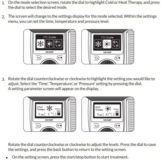 FIG 24 Cold and Heat Therapy Settings.JPG