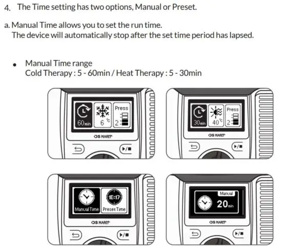 FIG 25 Cold and Heat Therapy Settings.JPG