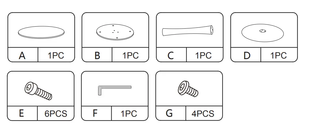 JAXPETY HG61H0622 Modern Round White Tulip Pedestal Table 2