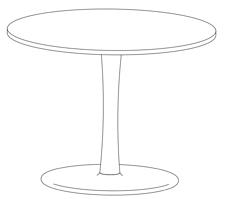 JAXPETY HG61H0622 Modern Round White Tulip Pedestal Table