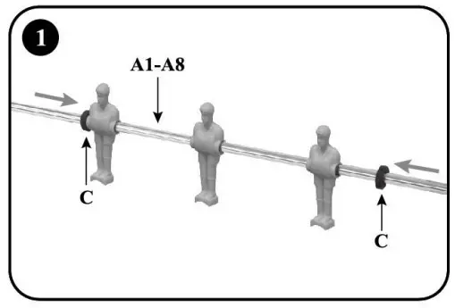 FOOTBALL TABLE ASSEMBLY INSTRUCTIONS