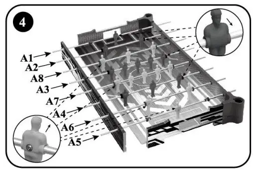 FOOTBALL TABLE ASSEMBLY INSTRUCTIONS