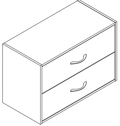 COSTWAY JZ10082 Stackable 2-Drawer Horizontal Organizer-fig1