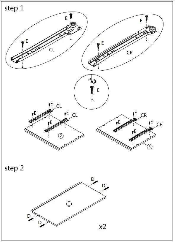 COSTWAY JZ10082 Stackable 2-Drawer Horizontal Organizer-fig3