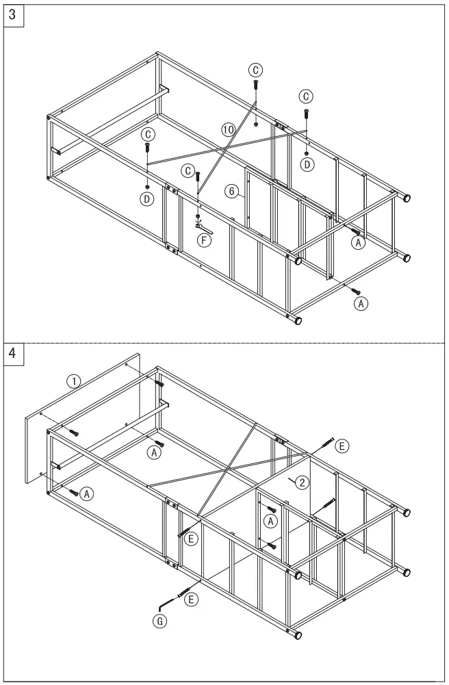 FRAPOW 2000100035 6 Drawers with Standing Closet Organizer - Fig 3