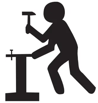 JAXPETY HG61A0869 Rustic Country 2-Drawer Wood Makeup Vanity Set - Tools required 2