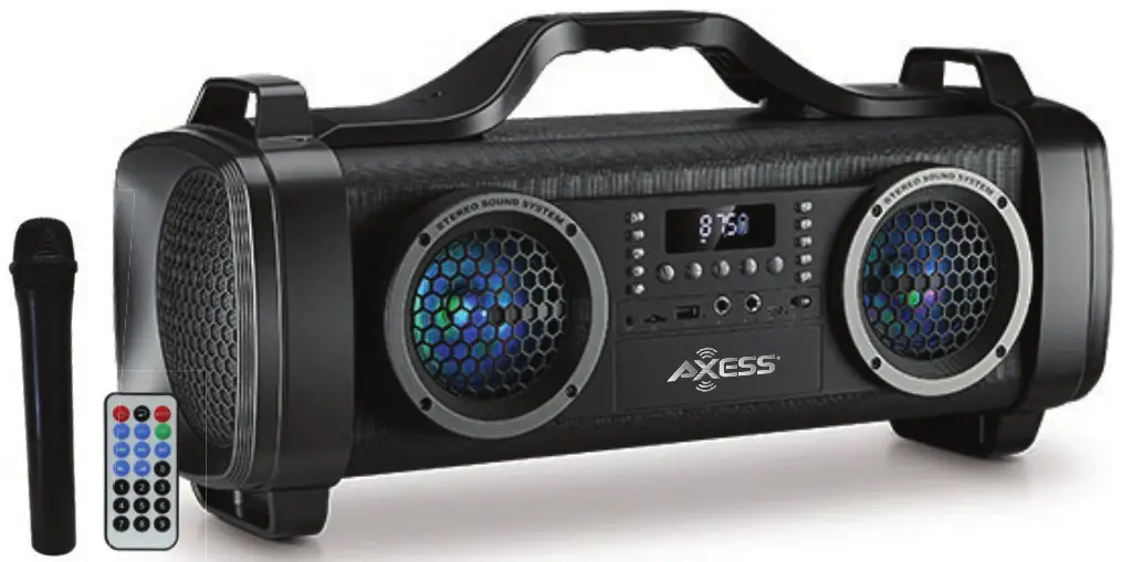 AXESS MPBT6508 Double 4”Bluetooth Media Player Speaker