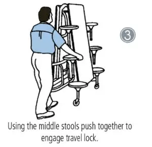 SPACERIGHT Folding Table Operating - Closing the Folding Table 3