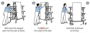 SPACERIGHT Folding Table Operating - Moving The Folding Table