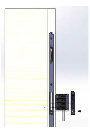 ENDURA ESYNC1 Residential Electronic Lock with BT - battery door and