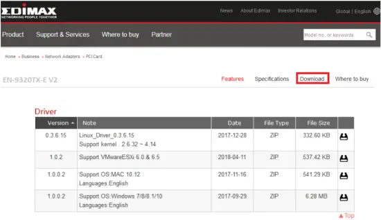 EN-9320TX-E V2 - Driver Installation 1