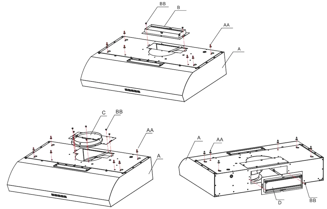 HAUSLANE UC-B017SS Kitchen Range Hood 3