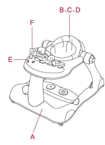 anko Combo Walker - Assembly diagram