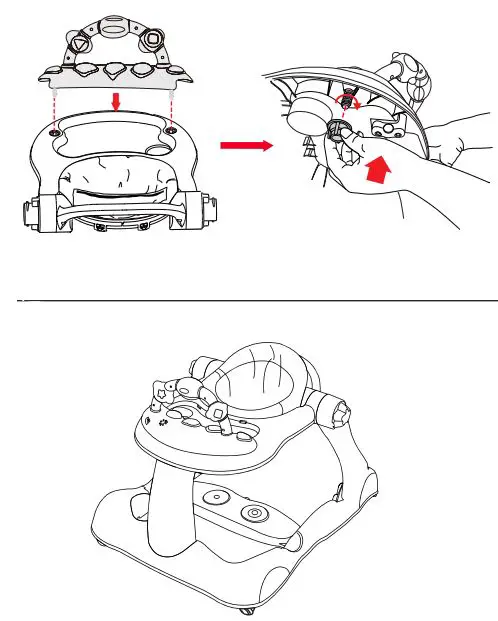 anko Combo Walker - To attach toy tray on walker