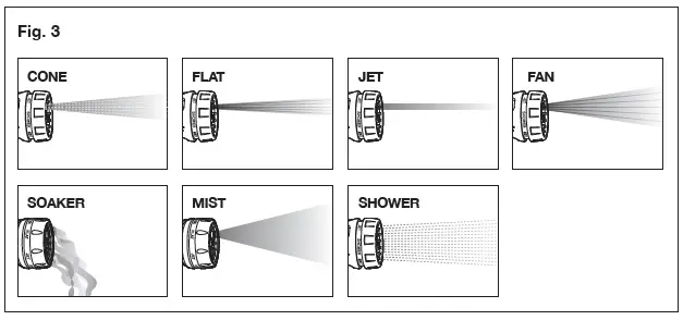 AQUAJOE AJHN101 Multi-Spray Hose Nozzle 3