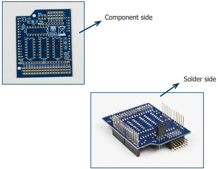 velleman Analog Input Extension Shield - Component side