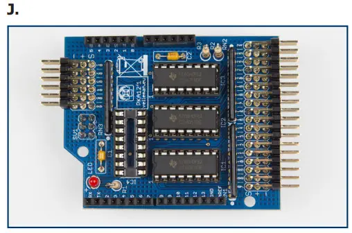 velleman Analog Input Extension Shield - Mind the direction