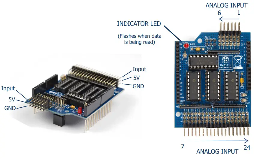 velleman Analog Input Extension Shield - Specifications