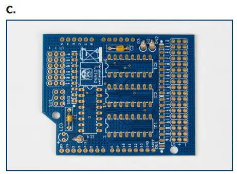 velleman Analog Input Extension Shield capacitors