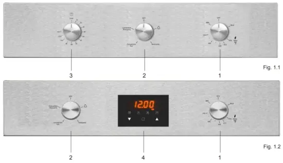 Empara EMPV 24WO08 Built In Gas Oven - CONTROL PANEL