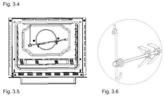 Empara EMPV 24WO08 Built In Gas Oven - USE OF ROTISSERIE