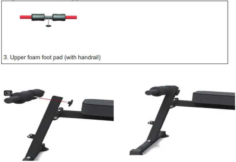 COSTWAY FH10014 Weight Bench - The Installation Diagram Step 6