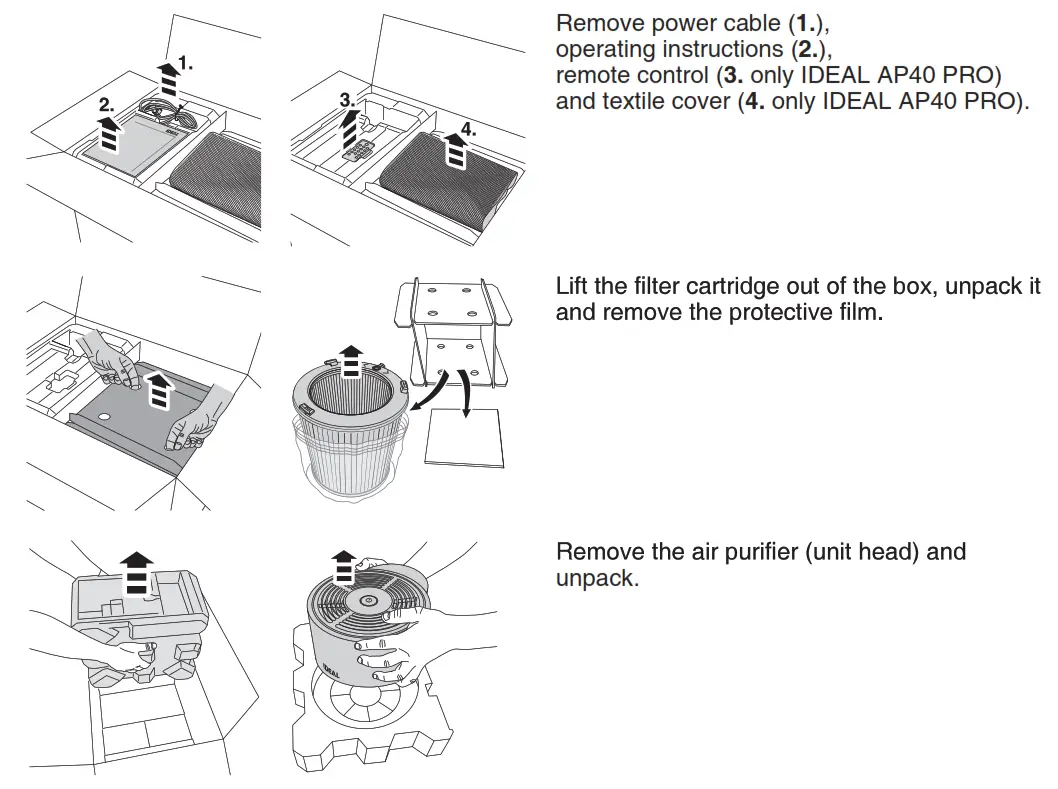 IDEAL AP30 PRO Air Purifier - setting up